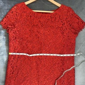 Red lace Zara dress size Large